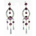 Jewelry by HH Womens JE-X001913 purple Beaded   Earrings Jewelry
