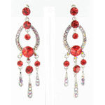 Jewelry by HH Womens JE-X001913 red Beaded   Earrings Jewelry