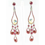 Jewelry by HH Womens JE-X002737 siam red Beaded   Earrings Jewelry