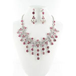 Jewelry by HH Womens NS-H005085 pink Beaded   Necklaces Jewelry