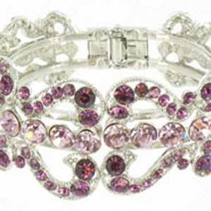 Jewelry by HH Womens JB-PD00337 purple Beaded Bracelets Jewelry