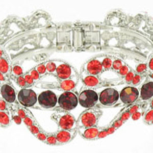 Jewelry by HH Womens JB-PD00337 red Beaded   Bracelets Jewelry