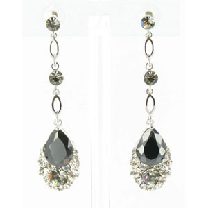 Jewelry by HH Womens JE-X001790 black Beaded Earrings Jewelry