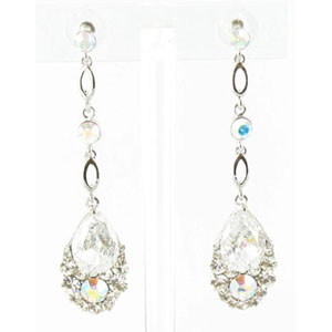 Jewelry by HH Womens JE-X001790 clear Beaded Earrings Jewelry