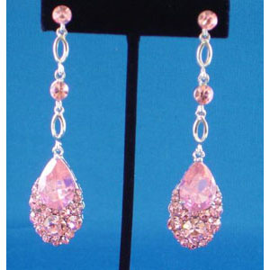 Jewelry by HH Womens JE-X001790 pink Beaded Earrings Jewelry