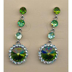Jewelry by HH Womens JE-X001831 green Beaded Earrings Jewelry