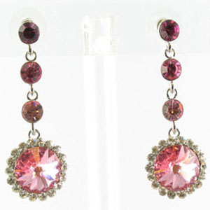 Jewelry by HH Womens JE-X001831 rose Beaded   Earrings Jewelry