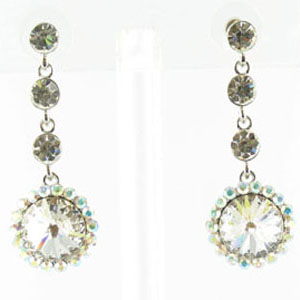 Jewelry by HH Womens JE-X001831 clear Beaded Earrings Jewelry
