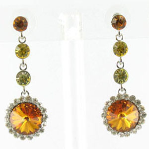 Jewelry by HH Womens JE-X001831 topaz Beaded Earrings Jewelry