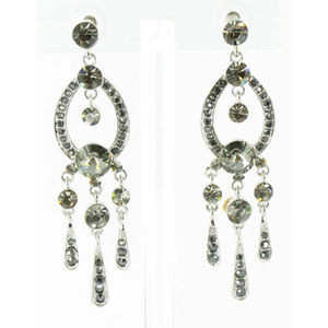 Jewelry by HH Womens JE-X001913 black diamond Beaded Earrings Jewelry