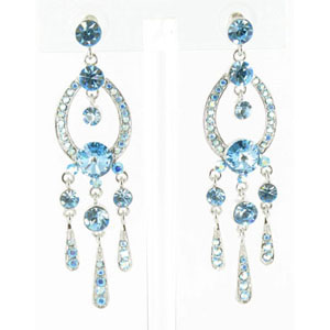 Jewelry by HH Womens JE-X001913 blue Beaded Earrings Jewelry