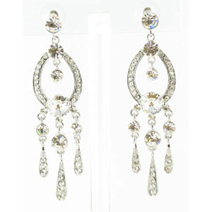 Jewelry by HH Womens JE-X001913 clear Beaded Earrings Jewelry