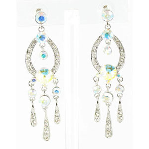 Jewelry by HH Womens JE-X001913 silver Beaded Earrings Jewelry