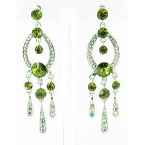 Jewelry by HH Womens JE-X001913 olive Beaded   Earrings Jewelry