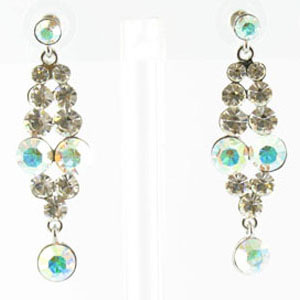 Jewelry by HH Womens JE-X001928 ab clear Beaded Earrings Jewelry