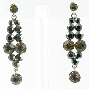 Jewelry by HH Womens JE-X001928 black diamond Beaded Earrings Jewelry
