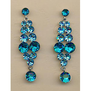 Jewelry by HH Womens JE-X001928 blue Beaded Earrings Jewelry