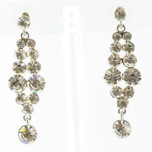 Jewelry by HH Womens JE-X001928 clear Beaded Earrings Jewelry