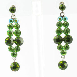 Jewelry by HH Womens JE-X001928 olive Beaded Earrings Jewelry