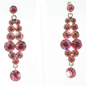 Jewelry by HH Womens JE-X001928 rose Beaded Earrings Jewelry