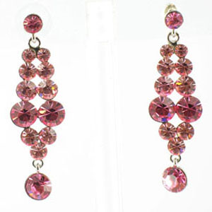 Jewelry by HH Womens JE-X001928 rose Beaded   Earrings Jewelry