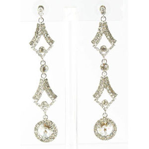 Jewelry by HH Womens JE-X002126 clear Beaded   Earrings Jewelry
