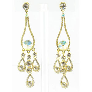 Jewelry by HH Womens JE-X002737 clear Beaded Earrings Jewelry