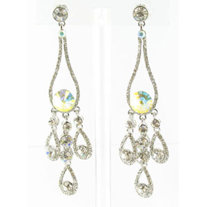 Jewelry by HH Womens JE-X002737 ab clear Beaded   Earrings Jewelry