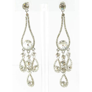 Jewelry by HH Womens JE-X002737 clear Beaded Earrings Jewelry