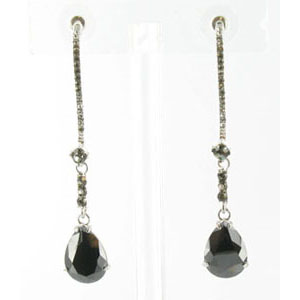 Jewelry by HH Womens JE-X003116 black diamond Beaded   Earrings Jewelry