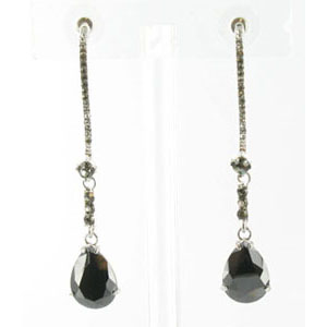 Jewelry by HH Womens JE-X003116 black diamond Beaded Earrings Jewelry