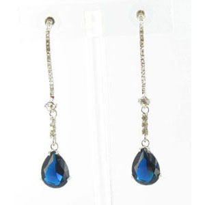 Jewelry by HH Womens JE-X003116 blue Beaded   Earrings Jewelry