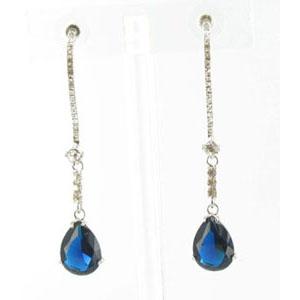Jewelry by HH Womens JE-X003116 blue Beaded Earrings Jewelry