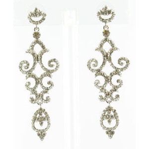 Jewelry by HH Womens JE-X004934 clear Beaded Earrings Jewelry
