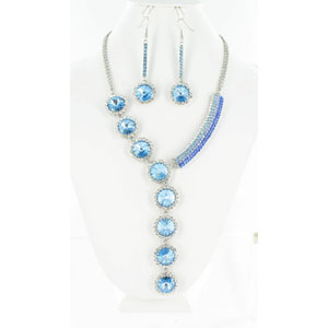 Jewelry by HH Womens NS-H003146 blue Beaded   Necklaces Jewelry