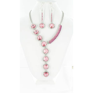 Jewelry by HH Womens NS-H003146 pink Beaded Necklaces Jewelry
