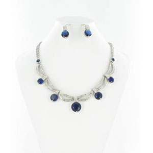 Jewelry by HH Womens NS-H003813 blue Beaded Necklaces Jewelry