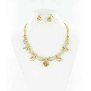 Jewelry by HH Womens NS-H003813 bronze Beaded Necklaces Jewelry