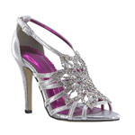 Johnathan Kayne Womens Stella Silver Metalllic Sandals Pageant Shoes