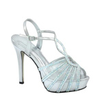 Johnathan Kayne Womens Glasgow Silver Metalllic Platforms Prom and Evening Shoes