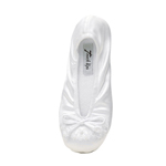 Touch Ups Womens Molly White Spandex Ballet Wedding Shoes