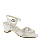 Touch Ups Girls Tina White Satin Sandals Wedding Shoes