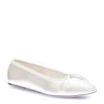 Touch Ups Womens Ballet White Satin Ballet Wedding Shoes