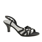 Touch Ups Womens Donetta Black Satin Sandals Wedding Shoes