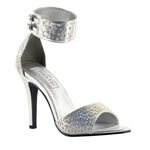 Touch Ups Womens Jupiter Silver Metalllic Platforms Prom and Evening Shoes