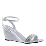 Touch Ups Womens Carter Silver Synthetic Sandals Prom and Evening Shoes