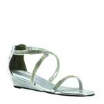Touch Ups Womens Moriah Silver Synthetic Sandals Prom and Evening Shoes