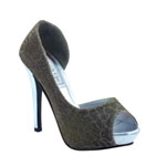 Touch Ups Womens Sissy Silver Metalllic Pumps Prom and Evening Shoes