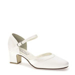 Touch Ups Womens Ginger White Satin Pumps Wedding Shoes