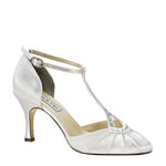 Touch Ups Womens Katherine White Satin Pumps Wedding Shoes